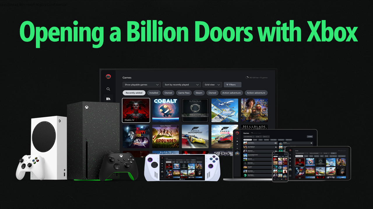 Microsoft onthult en intrekt Xbox UI Mockup met stoomspellen tabblad