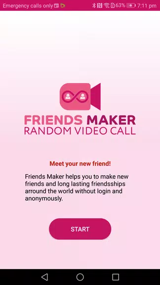 Friends Maker - Random Video Call Captura de pantalla 0