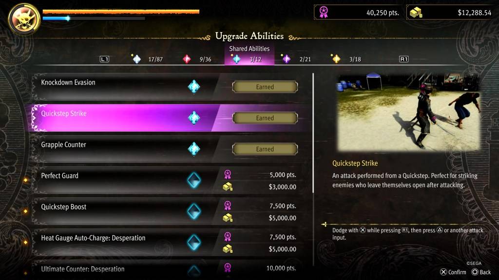 Das Quickstep -Upgrade für Goro in wie ein Drache: Pirate Yakuza in Hawaii