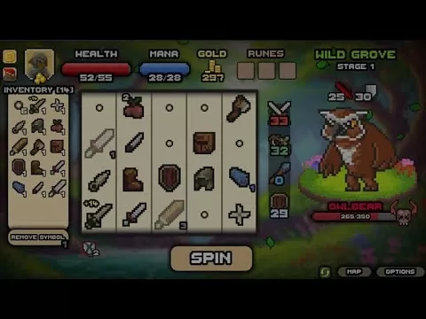 スピンヒーローゲームプレイ
