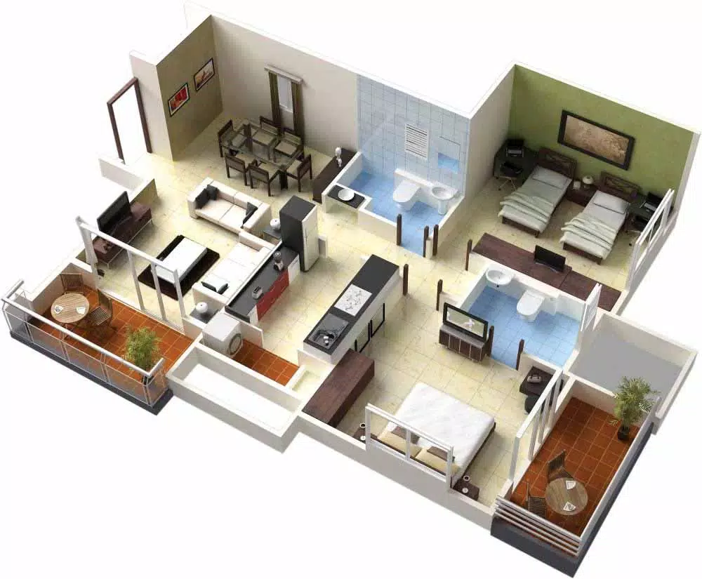 3D small house design Скриншот 2