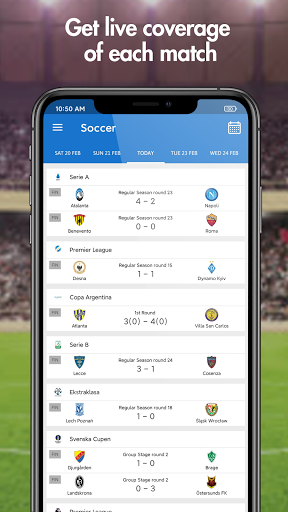 Live score hunter-football live&sports live Tangkapan skrin 2