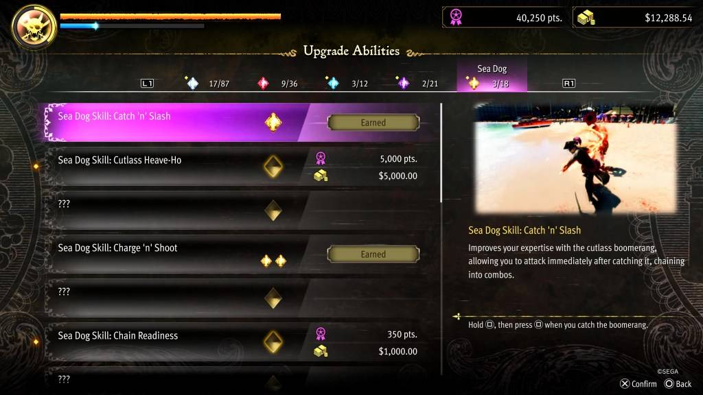 Catch 'n' Slash Upgrade für Goro in wie ein Drache: Pirate Yakuza in Hawaii