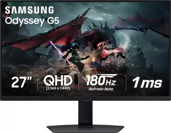 Samsung - 27” Odyssey G50D QHD IPS Gaming Monitor