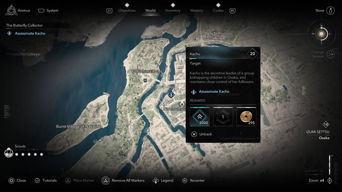 アサシンクリードシャドウズカチョのすべてのバタフライコレクターメンバーをどのように、どこで見つけるか