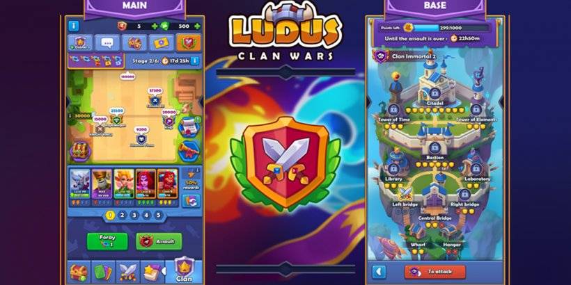 Ludus: Merge Arena presenteren nieuwe clanoorlogen mechanica in twee afzonderlijke telefoonschermingen