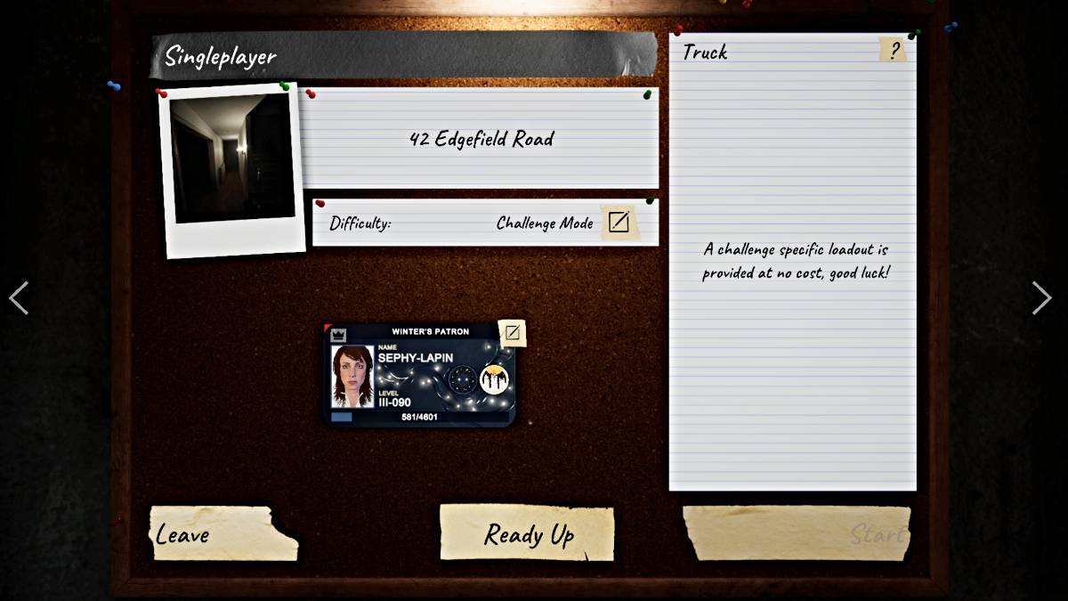 挑戰模式選擇屏幕