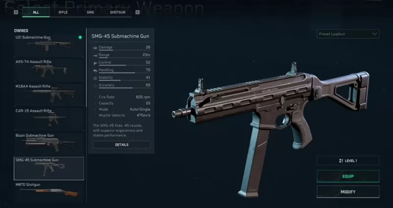 Delta Force: Optimal SMG 45 Setup - Full Loadout & Code