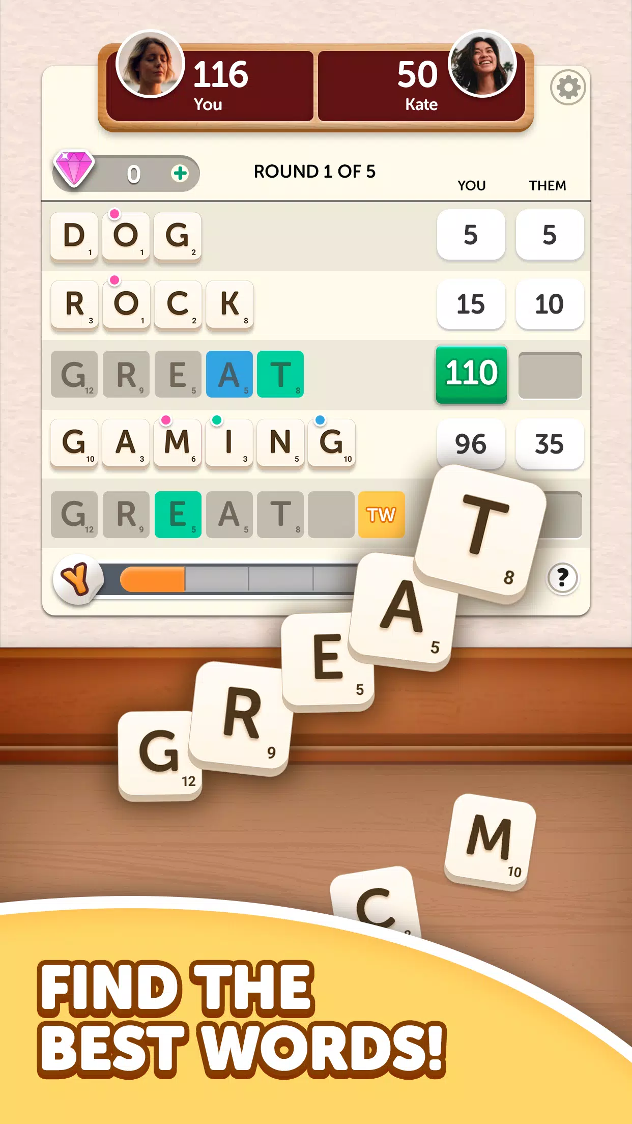 Word Yatzy - Fun Word Puzzler Captura de pantalla 0