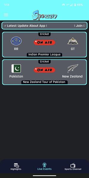 Sportzfy TV Apk İndir