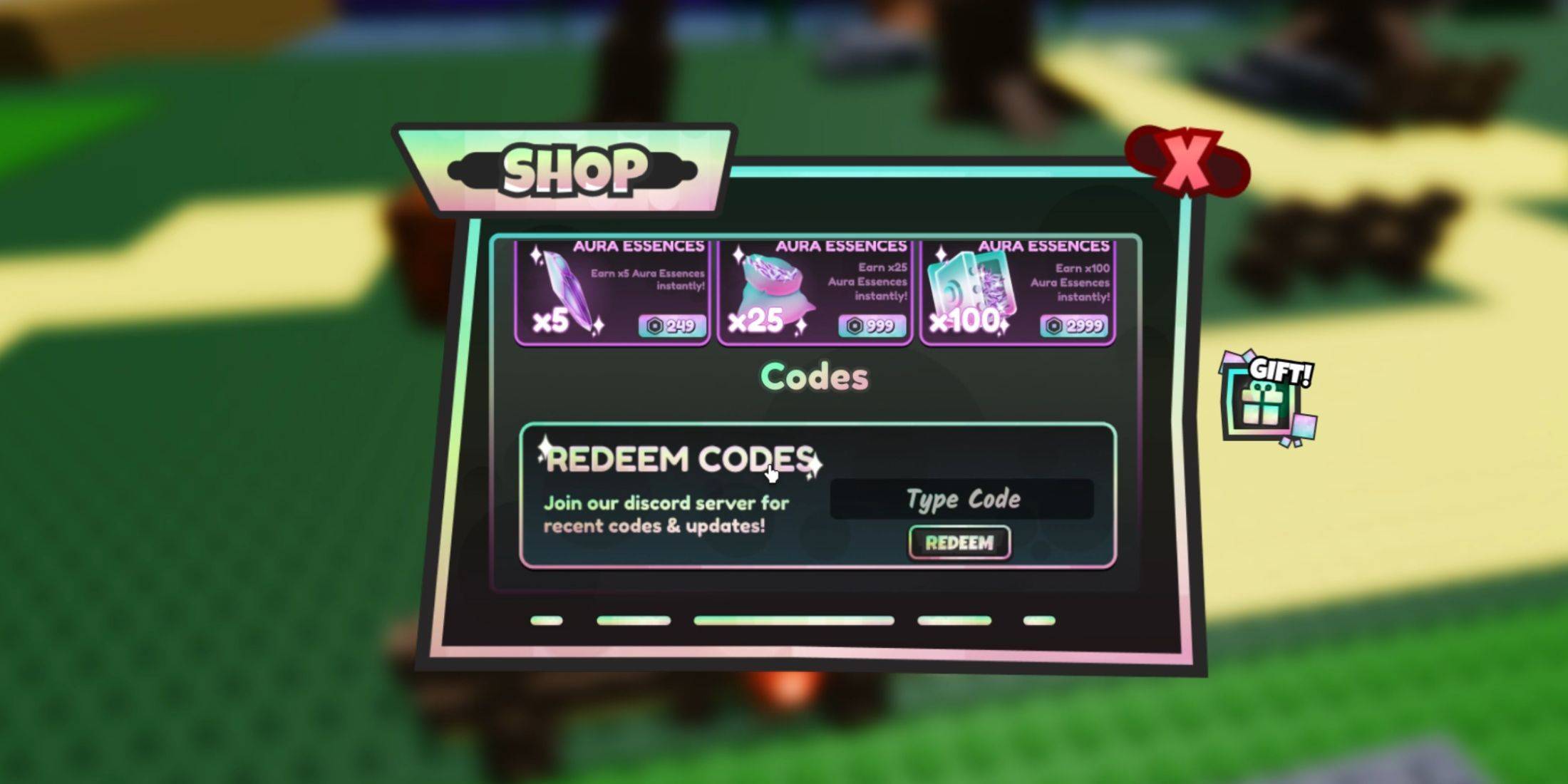 Image: Code redemption interface