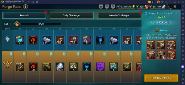 RAID Shadow Legends Forge Pass Season 26 Rewards