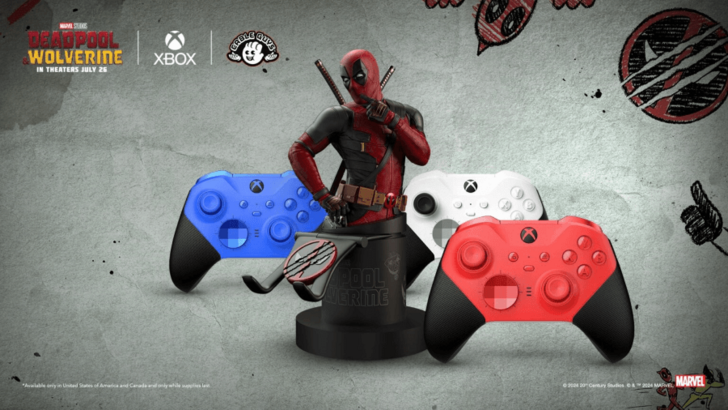 Deadpools Xbox und Controller Butt mit einer Wendung
