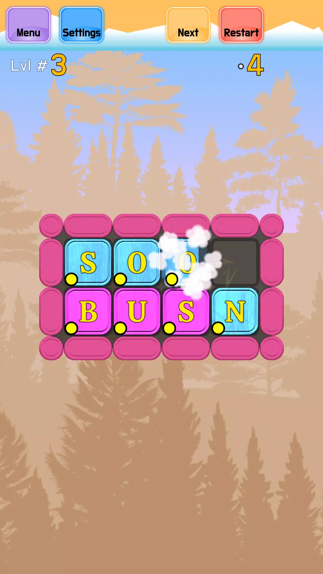 Sliding Words Captura de pantalla 1