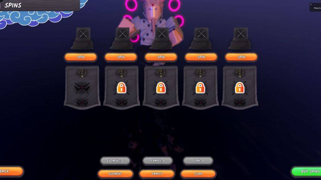 Uma tela mostrando a interface de rerrolagem no Ninja Time